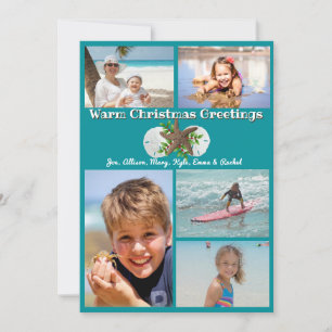 Cartes Pour Fêtes Annuelles Chaleureux Noël Multi-photo Famille Appartement Sa