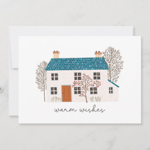 Cartes Pour Fêtes Annuelles Chaleureux souhaits Maison de Noël
