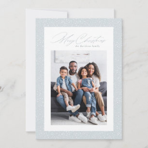Cartes Pour Fêtes Annuelles Chaleureux souhaits une photo enneigée cadre simpl