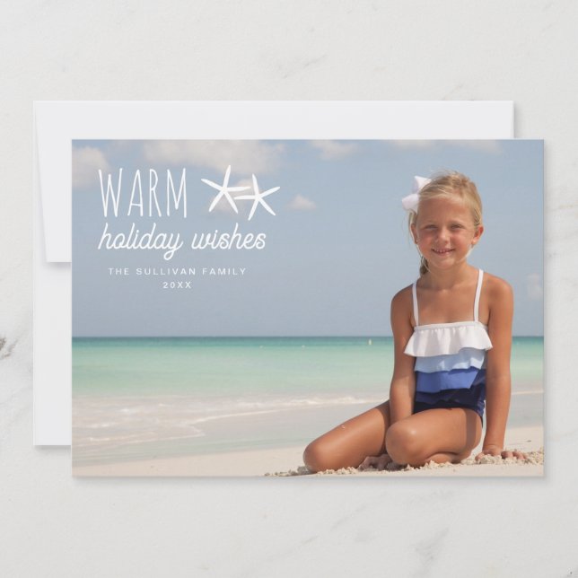 Cartes Pour Fêtes Annuelles Chaleureux voeux De Vacances | Salutation photo de (Devant)