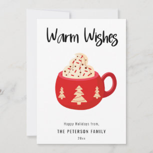Cartes Pour Fêtes Annuelles Chaleureux voeux Noël cacao Mug Appartement de vac