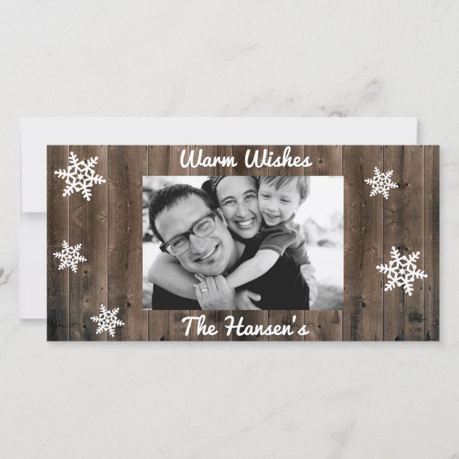 Cartes Pour Fêtes Annuelles Chaleureux voeux Noël personnalisable (Devant)