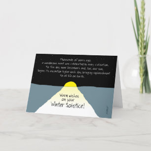 Cartes Pour Fêtes Annuelles Chaleureux vœux pour votre solstice d'hiver !
