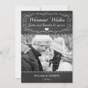 Cartes Pour Fêtes Annuelles Chaleureux Walkboard Christmas Flat Card