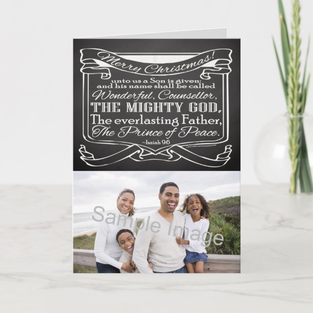 Cartes Pour Fêtes Annuelles Chalkboard Écriture Noël (Devant)