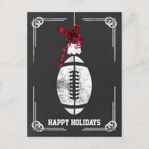 Cartes Pour Fêtes Annuelles chalkboard football player Christmas Cards