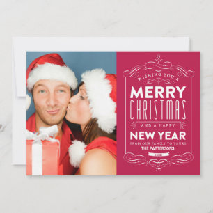 CARTES POUR FÊTES ANNUELLES CHALKBOARD HOLIDAYS   HOLIDAY PHOTO CARD