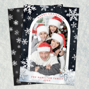 Cartes Pour Fêtes Annuelles Chalkboard Snowflake Photo Noël