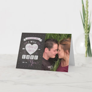 Cartes Pour Fêtes Annuelles Chalkboard-Valentine Je t'aimerai toujours ! photo