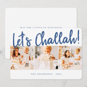 Cartes Pour Fêtes Annuelles Challah Moderne Simple Trois Vacances Photo