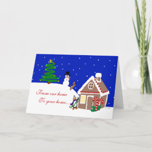 Cartes Pour Fêtes Annuelles Chambre de pain d'épice de pingouin bonnes fêtes