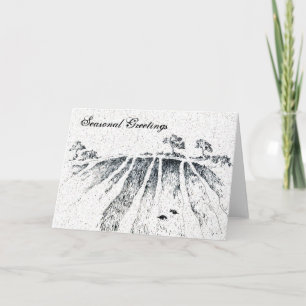 Cartes Pour Fêtes Annuelles Champ avec corbeaux par Alexandra Cook aka Linanda