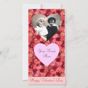 Cartes Pour Fêtes Annuelles CHAMP rose, rouge vif rose rouge vif