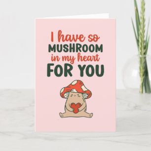 Cartes Pour Fêtes Annuelles Champignons dans mon coeur Kawaii Funny Valentine'