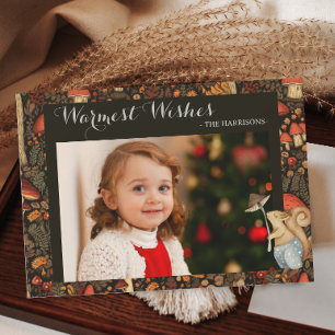 Cartes Pour Fêtes Annuelles Champignons Forêt Boisée Chaleurs