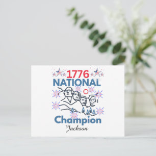 Cartes Pour Fêtes Annuelles Champions nationaux de 1776 Funny Patriotic 4 juil