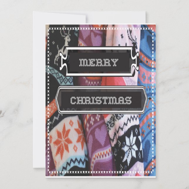 Cartes Pour Fêtes Annuelles Chandail de Noël (Devant)