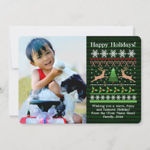 Cartes Pour Fêtes Annuelles Chandail de Noël mignon Thème Photo Salutation