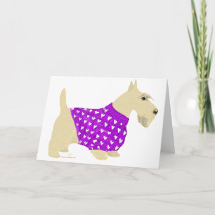 Cartes Pour Fêtes Annuelles Chandail écossais à roulettes