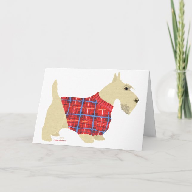 Cartes Pour Fêtes Annuelles Chandail écossais à roulettes (Devant)