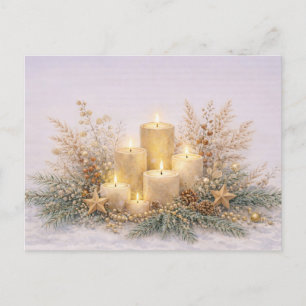 Cartes Pour Fêtes Annuelles Chandeleur de Noël à l'aquarelle neutre et chaude 
