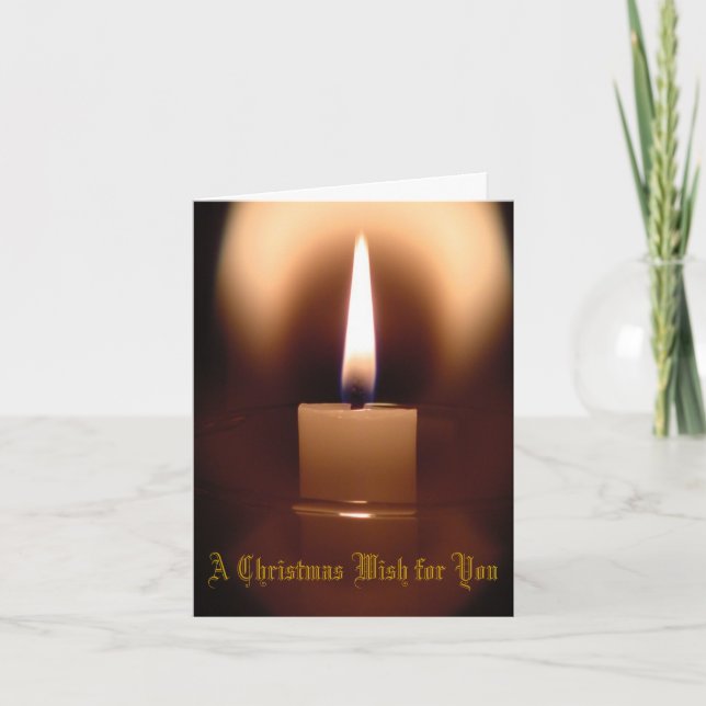 Cartes Pour Fêtes Annuelles Chandelle de Noël (Devant)
