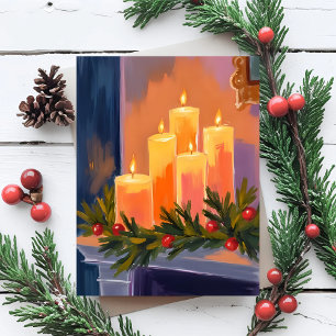 Cartes Pour Fêtes Annuelles Chandelles de Noël