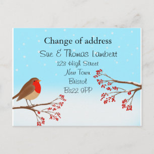 Cartes Pour Fêtes Annuelles Changement d'adresse noël