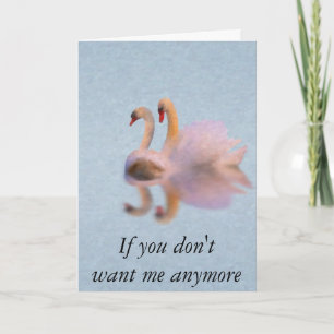 Cartes Pour Fêtes Annuelles Chanson de cygne (anti-Valentin)