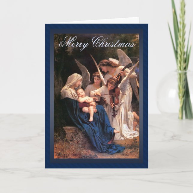 Cartes Pour Fêtes Annuelles Chanson de Noël d'anges (Devant)