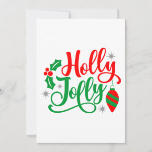 Cartes Pour Fêtes Annuelles Chanson de Noël Holly Jolly