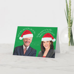 Cartes Pour Fêtes Annuelles Chansons de vacances BidenHarris - Let It Joe Kama