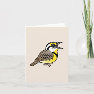 Cartes Pour Fêtes Annuelles Chant Meadowlark oriental