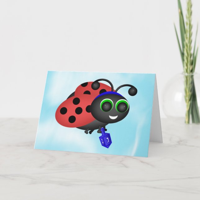 Cartes Pour Fêtes Annuelles Chanukah Ladybug (Devant)