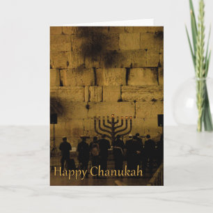 Cartes Pour Fêtes Annuelles Chanukah Menorah au Kotel