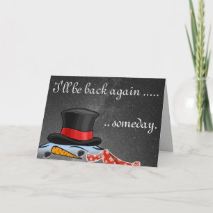 Cartes Pour Fêtes Annuelles Chapeau de dessus en soie vieilli moelleux