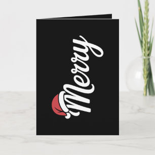 Cartes Pour Fêtes Annuelles Chapeau de Noël gras noir Joyeux Noël