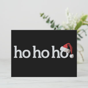 Cartes Pour Fêtes Annuelles Chapeau de Noël Ho Ho Ho Xmas Santa