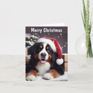 Cartes Pour Fêtes Annuelles Chapeau de Noël personnalisé pour chien bernois Me