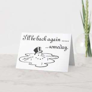 Cartes Pour Fêtes Annuelles Chapeau supérieur de bonhomme de neige mou