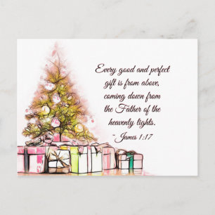 Cartes Pour Fêtes Annuelles Chaque bon et parfait cadeau James 1:17, Noël