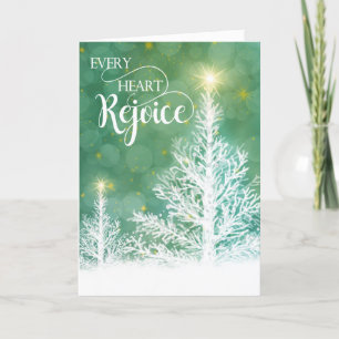 Cartes Pour Fêtes Annuelles Chaque Coeur Réjouissez Hiver Pin Religieux