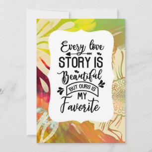 Cartes Pour Fêtes Annuelles Chaque histoire est beau anniversaire ou Mariage