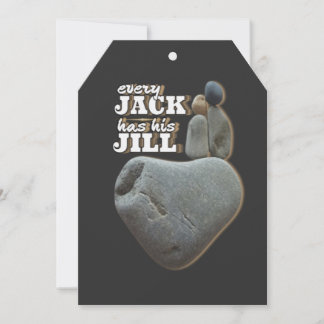 Cartes Pour Fêtes Annuelles Chaque Jack a son Jill - Love Rules Stone Art