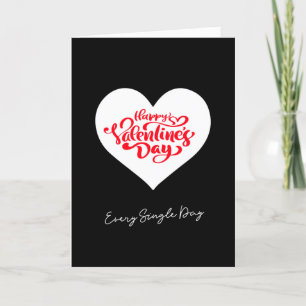 Cartes Pour Fêtes Annuelles Chaque Jour Artsy Black Happy Valentines Day