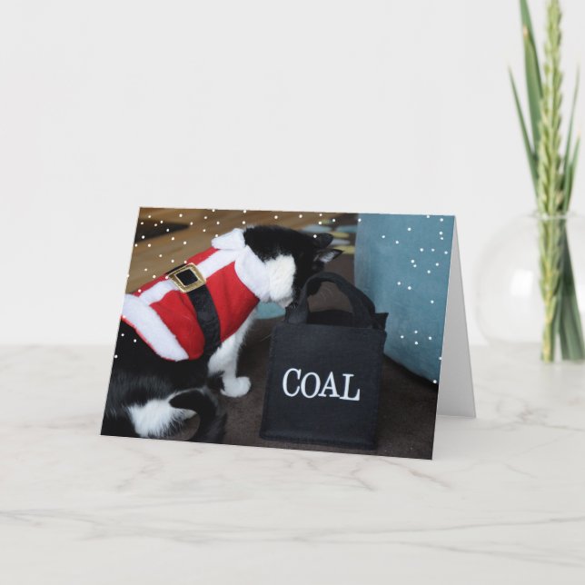 Cartes Pour Fêtes Annuelles Charbon de Noël (Devant)