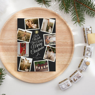 Cartes Pour Fêtes Annuelles Charbon Très Joyeux Arbre de Noël Collage Photo