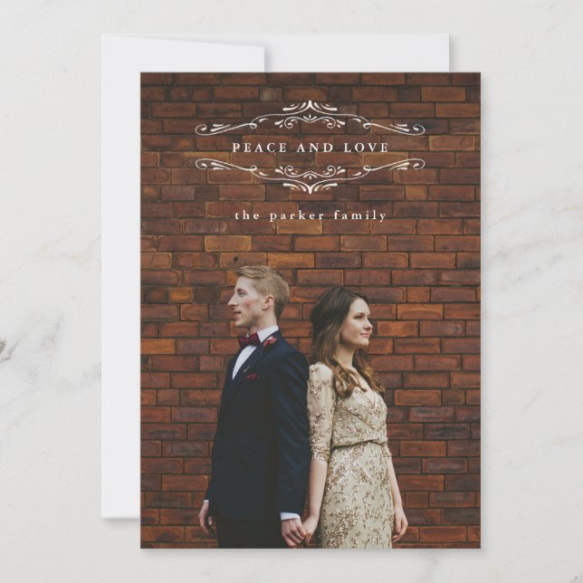 Cartes Pour Fêtes Annuelles Charcoal Grey Holiday Elegance | Photo (Devant)