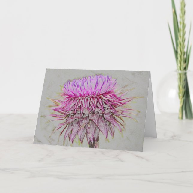 Cartes Pour Fêtes Annuelles Chardon (Devant)