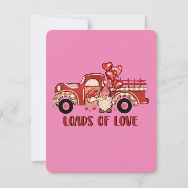 Cartes Pour Fêtes Annuelles Charges De Gnome D'Amour (Devant)